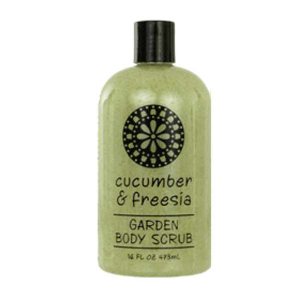 cucumber & freesia garden body scrub greenwich bay trading company