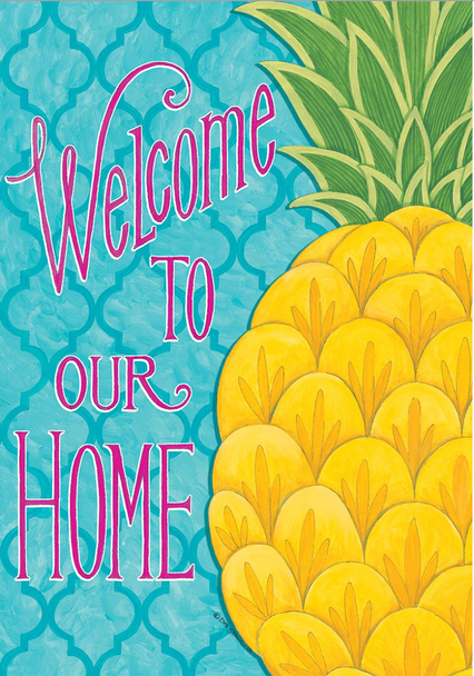 garden flag pineapple welcome to our home house flag