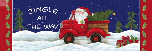 signature sign santa truck jingle all the way