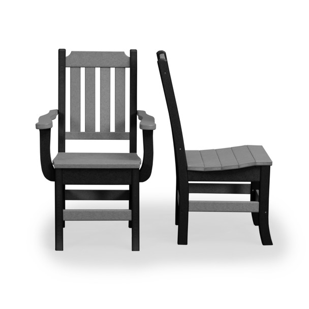 keystone dining chair available with and without arms polywood outdoor furniture