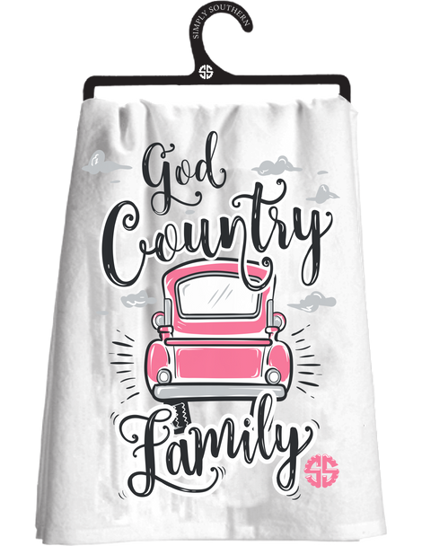 Kitchen Tea Towel God, Country & Family