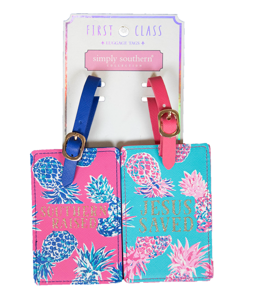 simply southern pineapple luggage tag set