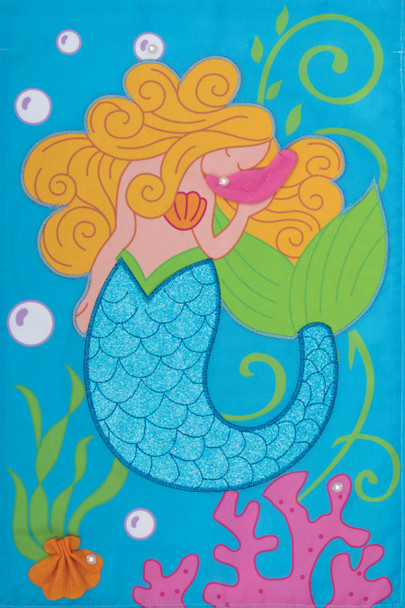 Garden Flag Mermaid Glitter Applique