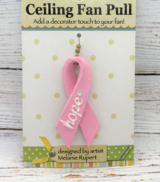 Hope Pink Ribbon Fan Pull