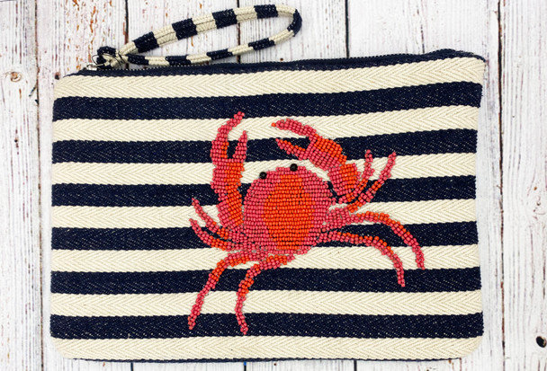 Beaded Crab Wristlet