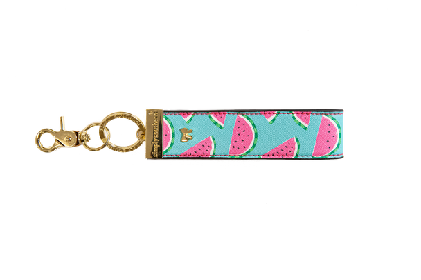 Watermelon Leather Key Fob