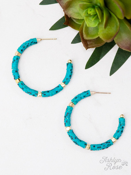 turqoise hoop earrings