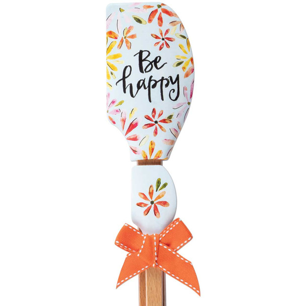 kitchen buddies silicone spatula set be happy