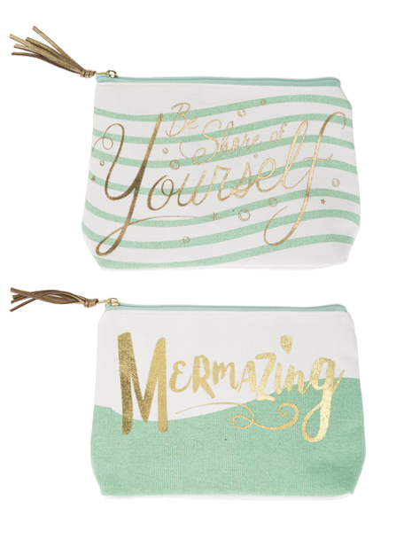 coastal cosmetic carry-all bag be shore of yourself mermazing