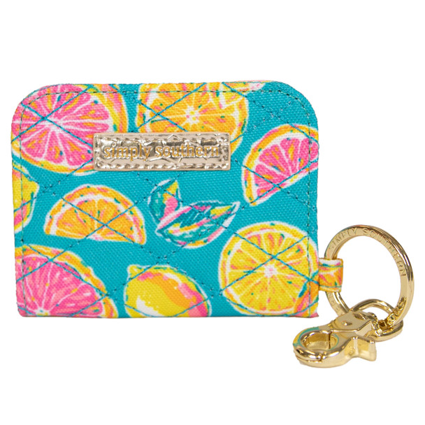 simply southern id wallet keychain zest lemons