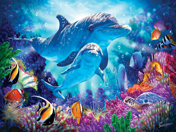 dolphin guardian baby dolphin ocean puzzle