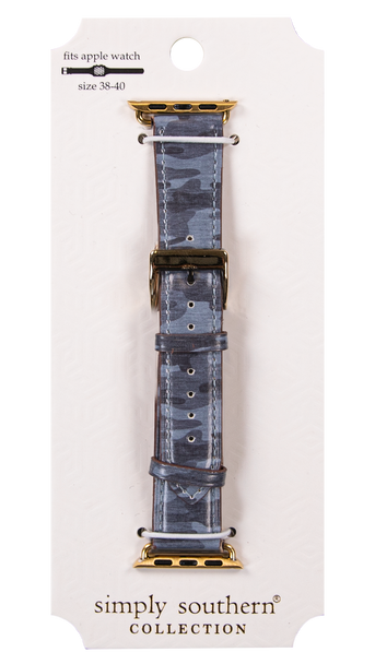 Blue Camo Apple Watch Band