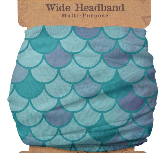 wide headband mermaid scales