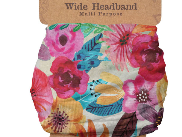 wide headband floral