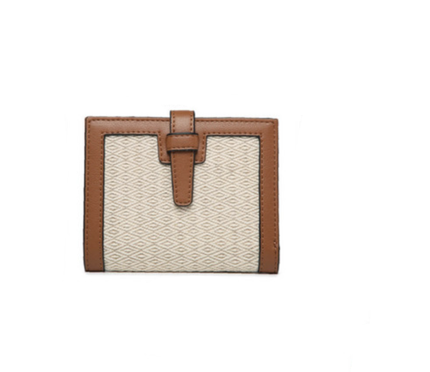 bessie canvas wallet diamond ivory