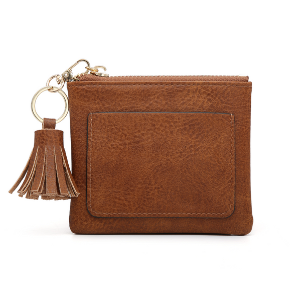 brown lena coin pouch wallet