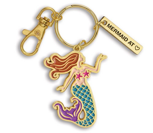 mermaid enamel keychain