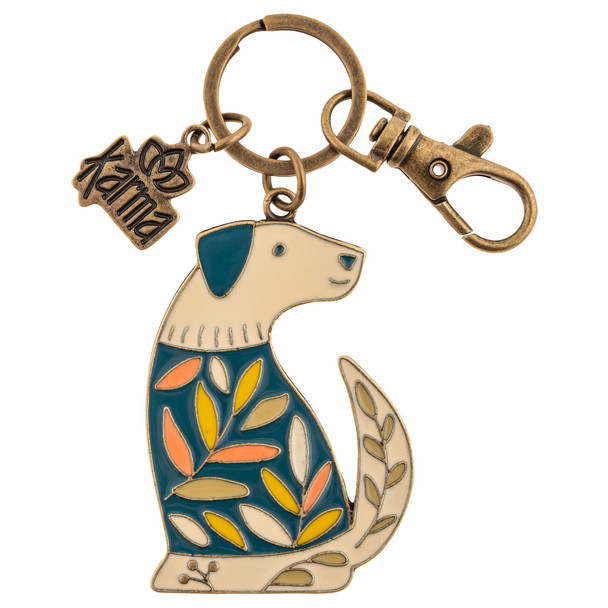 enamel dog keychain keyfob