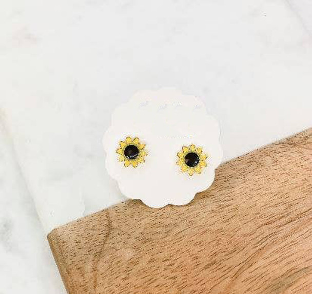 sunflower stud earrings