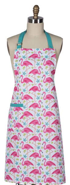 pink flamingo chef apron