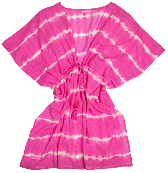 simply southern beach cover-up pink tie dye stripe