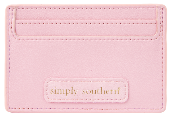 simply southern leather card slot holder pink