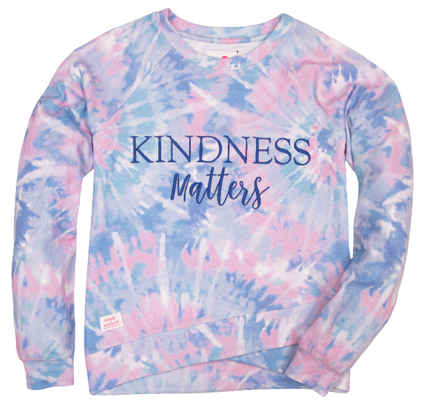 simply southern tie dye crew sweatshirt kindness matters