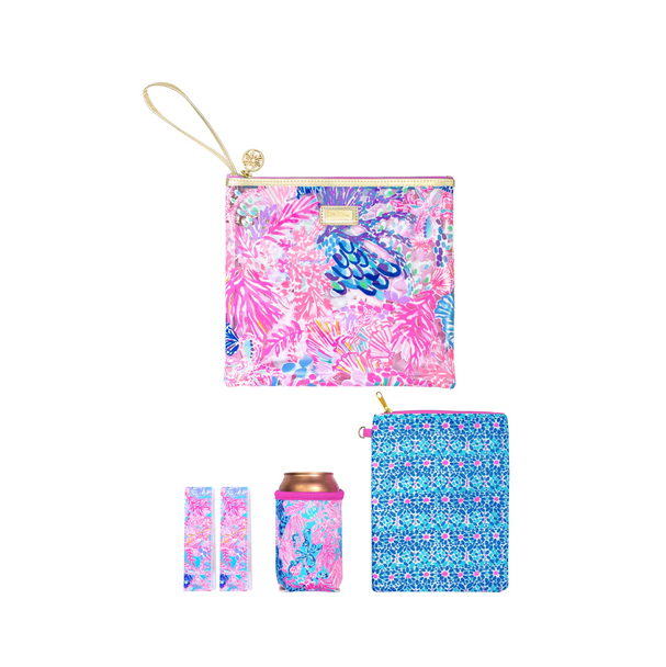 lilly pulitzer beach day pouch splendor in the sand