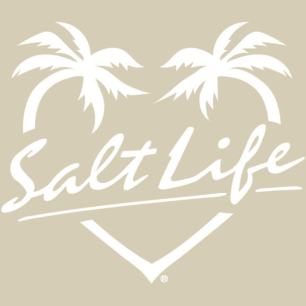 salt life palm love white vinyl decal