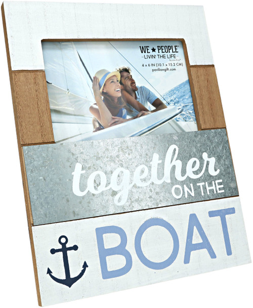 together on a boat nautical photo frame anchor