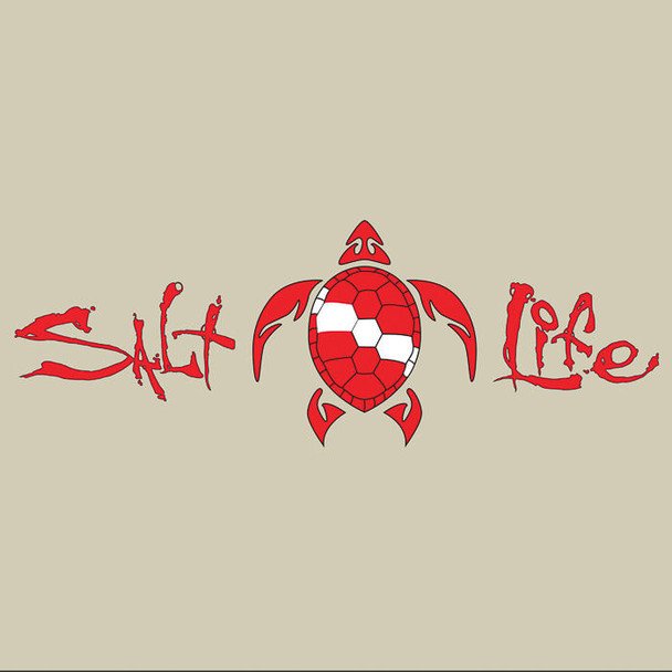 salt life red dive vinyl decal sea turtle