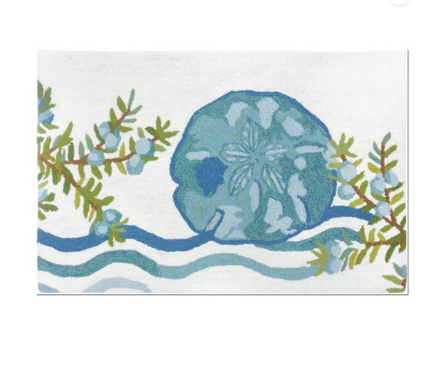 ocean tide sanddollar rug starfish