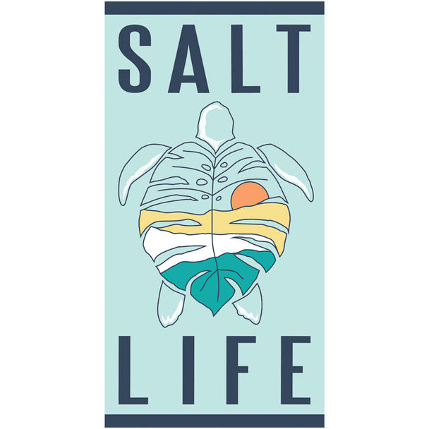 salt life beach towel sea turtle palm