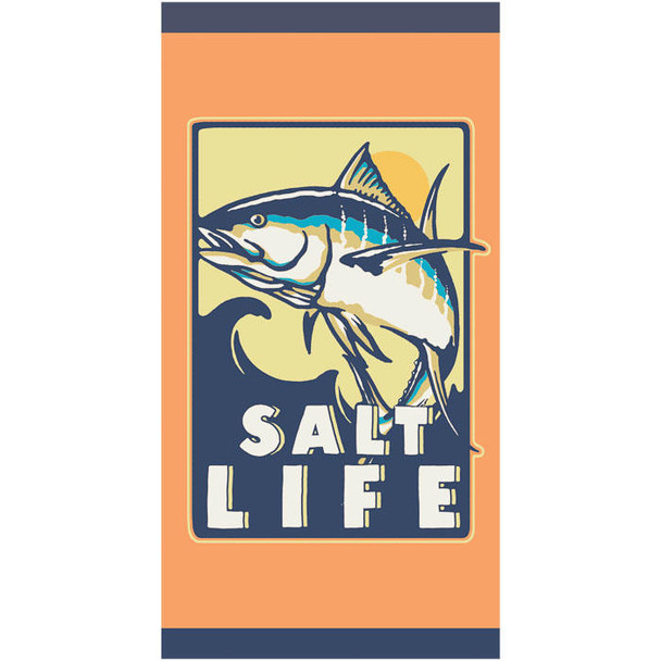 salt life kahuna tuna orange beach towel