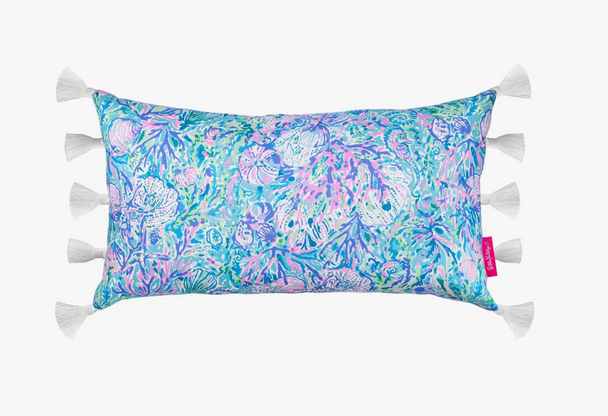 lilly pulitzer indoor outdoor pillow seashells coastal pillow soleil it on me