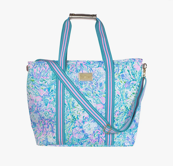 lilly pulitzer beach picnic cooler soleil it on me seashells shell coastal cooler