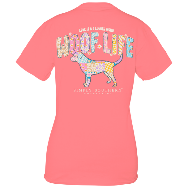 simply southern woof life dog t-shirt tee