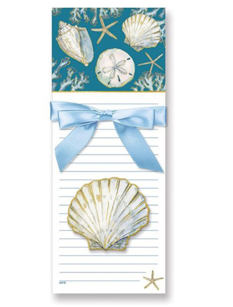 cape shore magnetic notepad list pad playa seashells