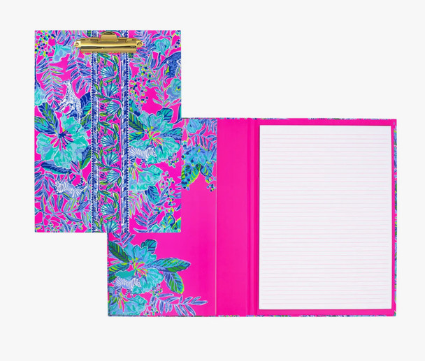 lilly pulitzer clipboard notepad portfolio lil earned stripes tropical zebra