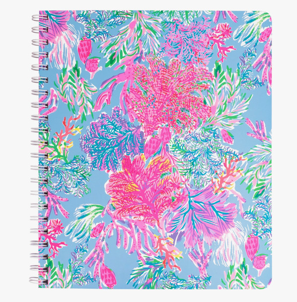 lilly pulitzer large spiral notebook coral sea life cay to my heart
