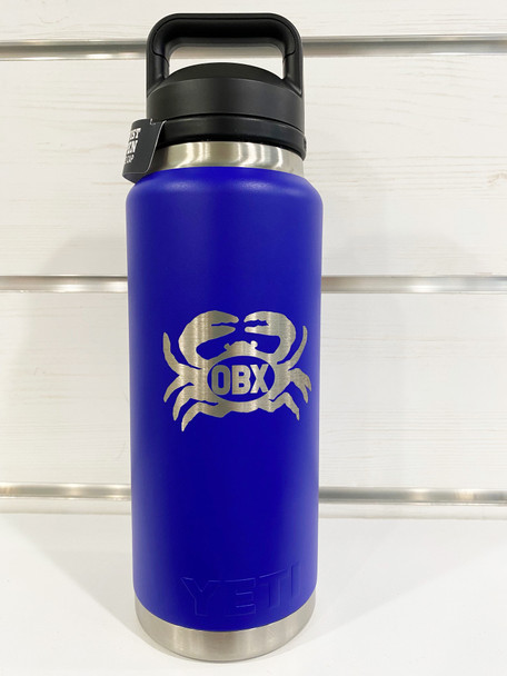 custom outer banks yeti water bottle 36oz yeti water bottle obx crab outer banks offshore blue