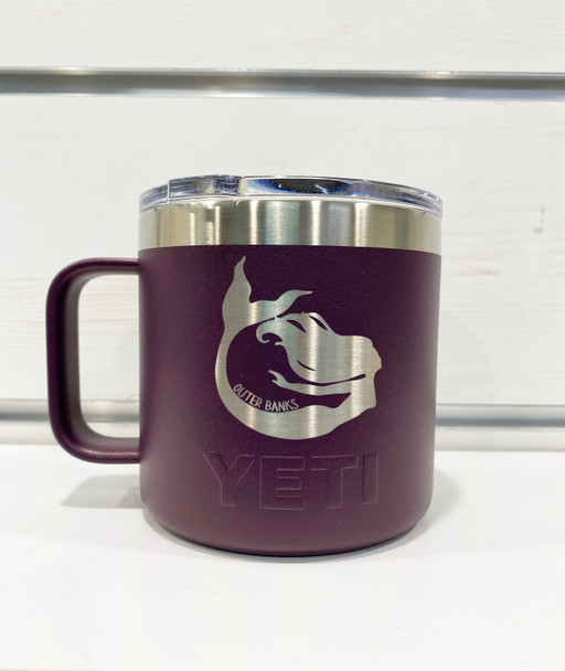 custom yeti 14oz mug outer banks purple mermaid