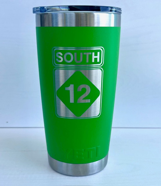 south 12 outer banks obx custom laser engraved yeti 20oz canopy green