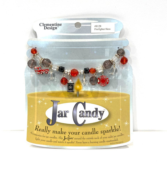 jar candy candle charms firefighter hero