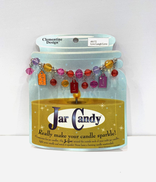 jar candy candle charm live laugh love