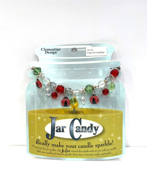 jar candy candle charm crazy for ladybugs