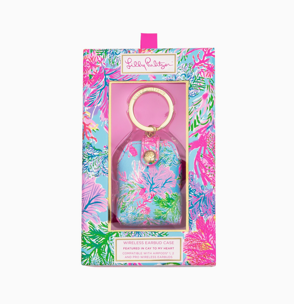lilly pulitzer wireless ear bud case cay to my heart