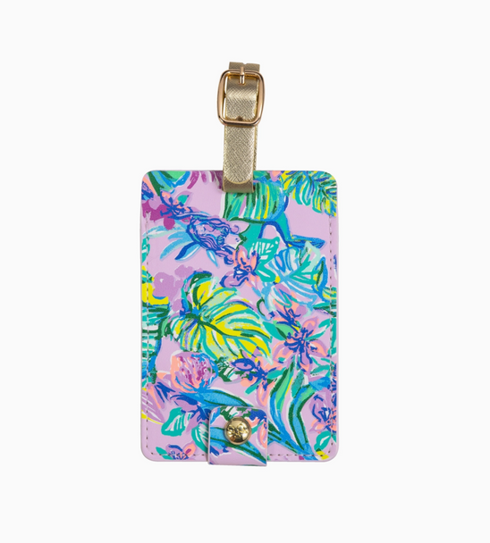 lilly pulitzer luggage tag mermaid in the shade coastal mermaid