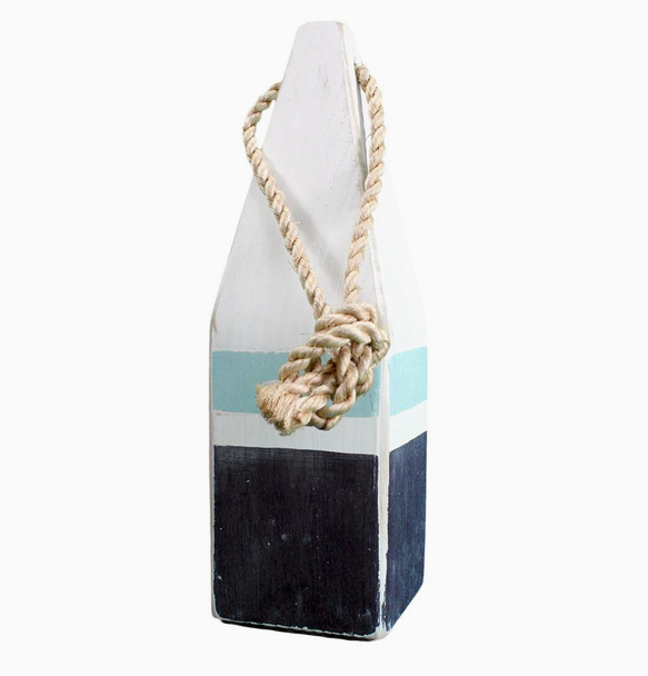 nautical wooden buoy aqua navy rope