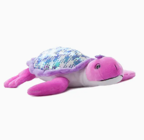 sparkle pink plush sea turtle stuffed animal toy